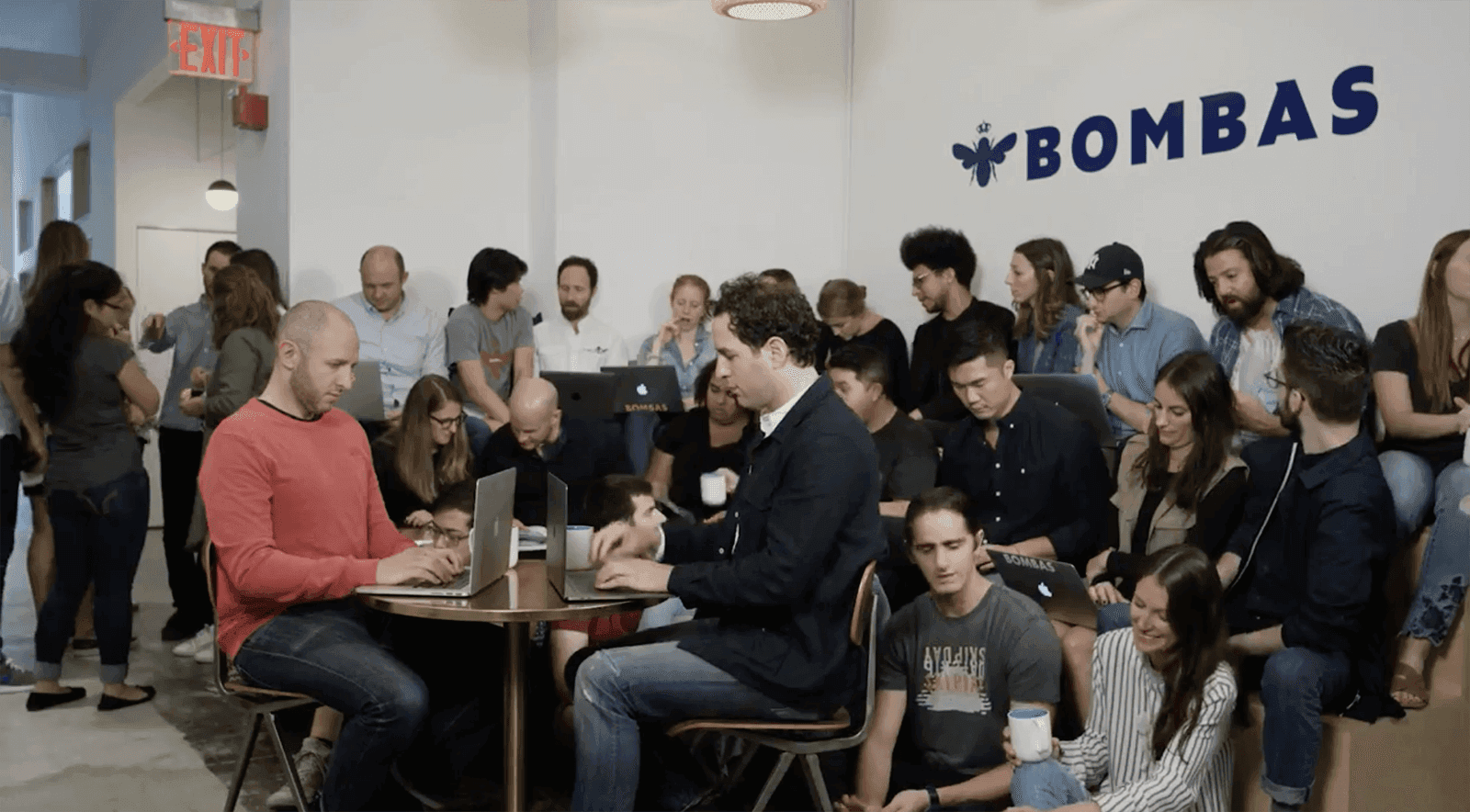 The Bombas Hive hard at work creating the most comfortable socks, underwear, and t-shirts ever