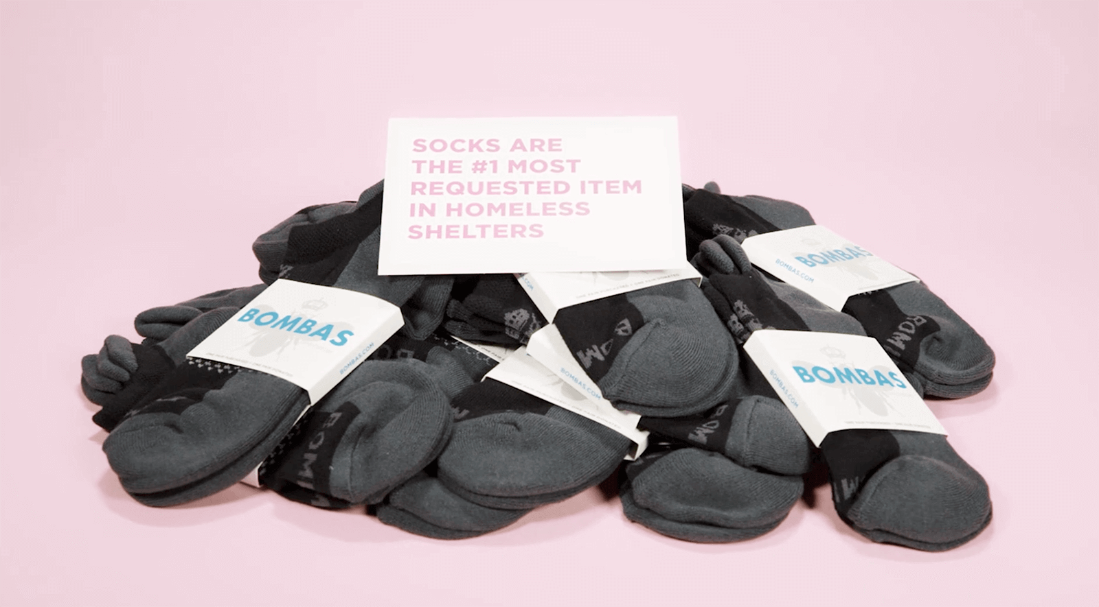 One Purchased = One Donated for all Bombas products
